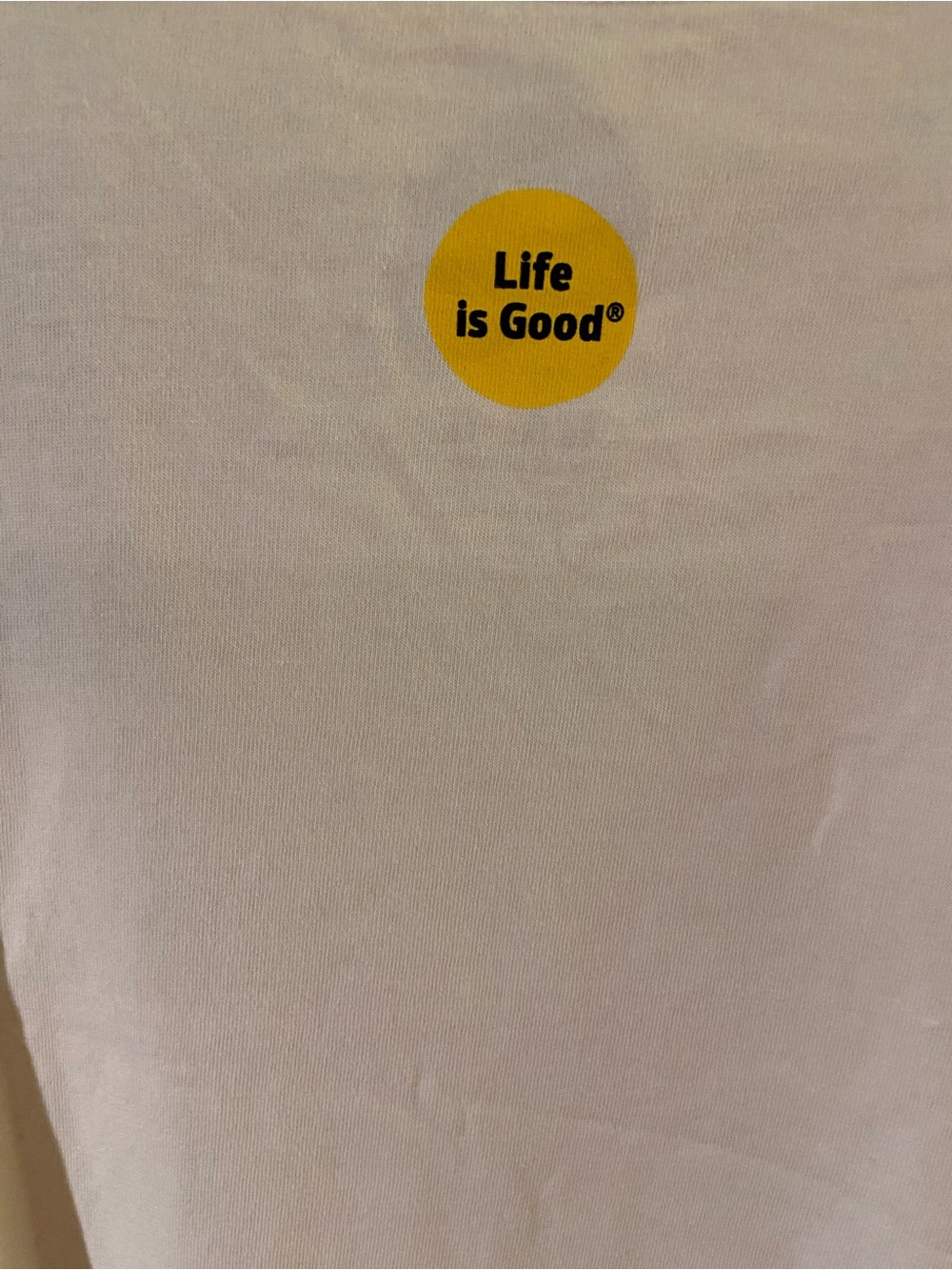 Life Is Good Cream Tee with Black Logo - Picture 4 of 5